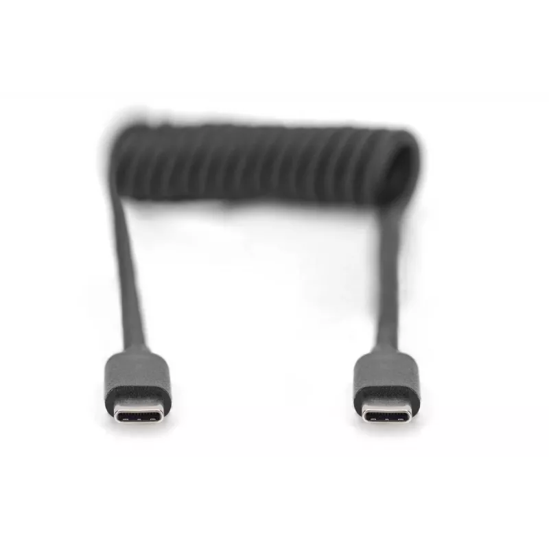 Cavo a spirale DIGITUS USB - Type-C a USB - Type-C, TPU USB 2.0, PD60W Max; 1m