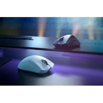 Mouse da gaming ergonomico con filo/senza fili RAZER Deathadder V3 Pro bianco