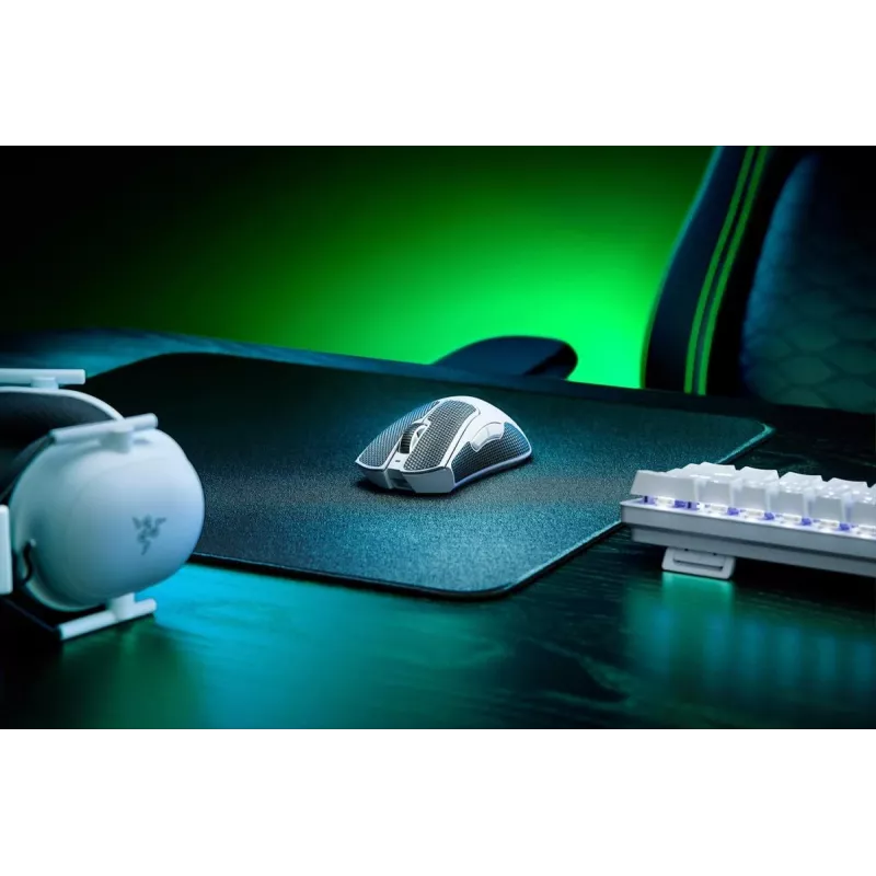 Mouse da gaming ergonomico con filo/senza fili RAZER Deathadder V3 Pro bianco