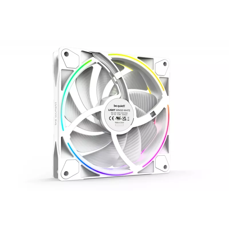 be quiet Light Wings White | 140mm PWM high-speed Triple-Pack ventola per case PC 14 cm 3 pezzi