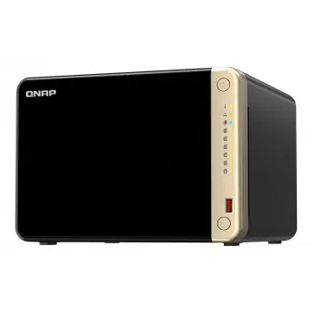 QNAP TS-664 NAS Tower Intel® Celeron® N5095 8 GB DDR4 0 TB QNAP QTS nero, bronzo