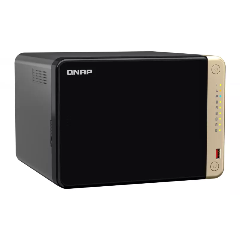 QNAP TS-664 NAS Tower Intel® Celeron® N5095 8 GB DDR4 0 TB QNAP QTS nero, bronzo
