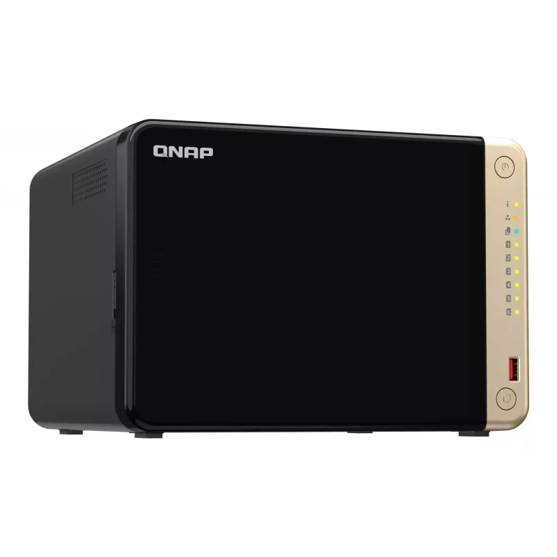 QNAP TS-664 NAS Tower Intel® Celeron® N5095 8 GB DDR4 0 TB QNAP QTS nero, bronzo