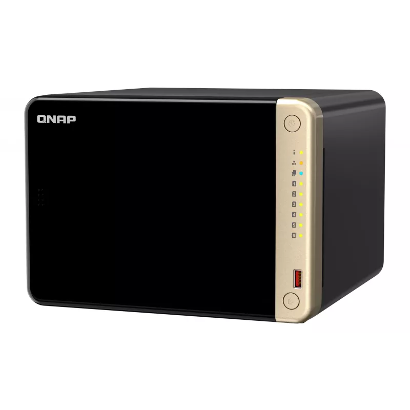 QNAP TS-664 NAS Tower Intel® Celeron® N5095 8 GB DDR4 0 TB QNAP QTS nero, bronzo