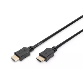 DIGITUS cavo di collegamento HDMI High Speed, tipo A M/M, 5m con Ethernet, Full HD 60p, oro nero