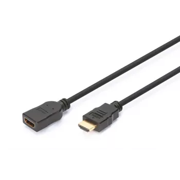 DIGITUS cavo prolunga HDMI High Speed, tipo A M/F, 3 m con Ethernet, Ultra HD 24p, oro nero