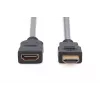 DIGITUS cavo prolunga HDMI High Speed, tipo A M/F, 3 m con Ethernet, Ultra HD 24p, oro nero