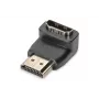DIGITUS adattatore HDMI, tipo A, 90° angolare M/F, Ultra HD 60p, nero oro