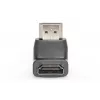 DIGITUS adattatore HDMI, tipo A, 90° angolare M/F, Ultra HD 60p, nero oro