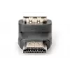 DIGITUS adattatore HDMI, tipo A, 90° angolare M/F, Ultra HD 60p, nero oro