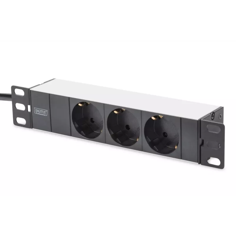 DIGITUS bundle di rete 10in – armadio 6U, ripiano grigio, PDU, switch 8 porte, patch panel CAT6