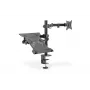 DIGITUS braccio per monitor con supporto per notebook 17-32 pollici, 9 kg max. – morsetto da tavolo o passacavo