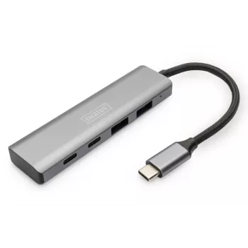 DIGITUS HUB USB-C 4 porte 2x USB-A + 2x USB-C Gen2