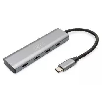 DIGITUS Hub USB-C 4 porte, 4x USB-C 3.1 Gen1, 5 Gbit/s