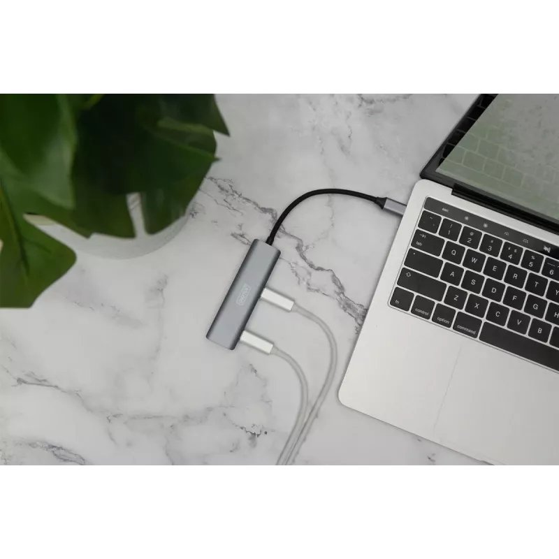 DIGITUS Hub USB-C 4 porte, 4x USB-C 3.1 Gen1, 5 Gbit/s