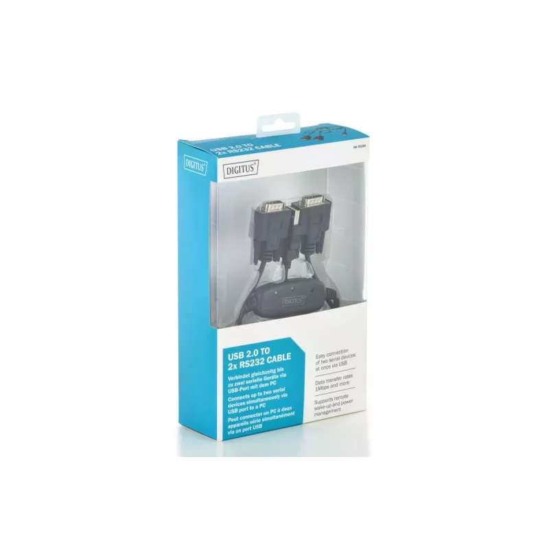 DIGITUS cavo USB 2.0 a 2x RS232 1,5m