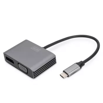 DIGITUS adattatore grafico USB Type-C 4K 2-in-1 DisplayPort + VGA