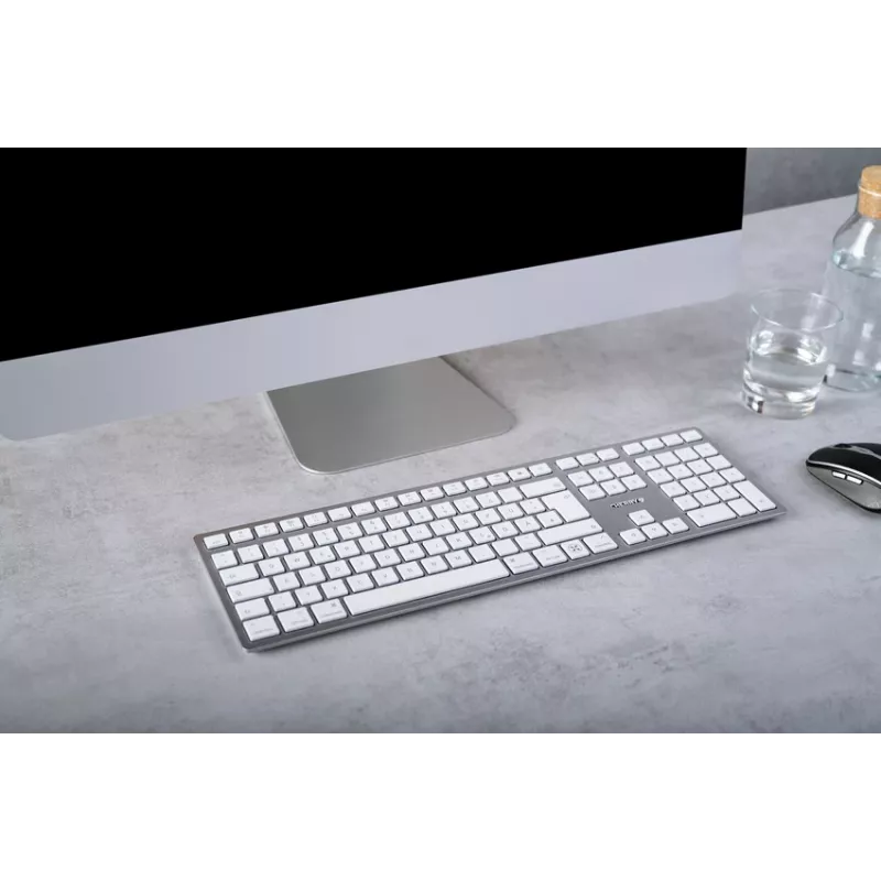 CHERRY KW 9100 sottile FOR MAC tastiera universale USB + Bluetooth QWERTZ tedesco argento