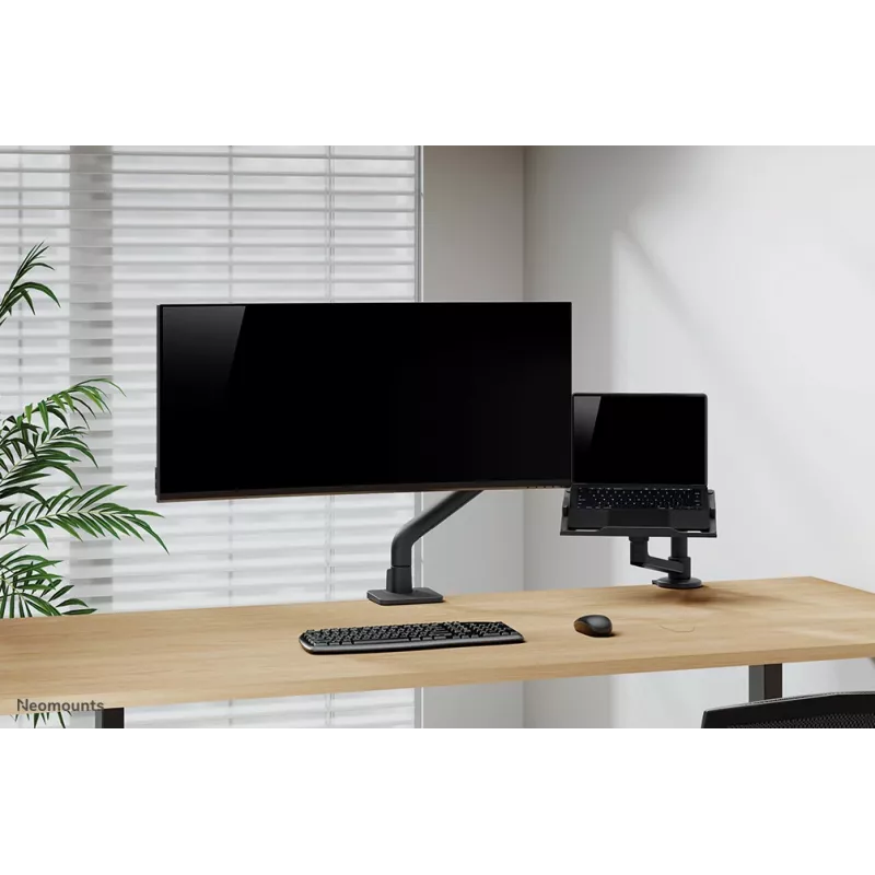 Neomounts DS20-425BL1 Supporto per laptop con braccio monitor 11,6-17,3 inch – salvaspazio