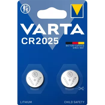 VARTA batteria a bottone al litio CR2025 3V 1x2