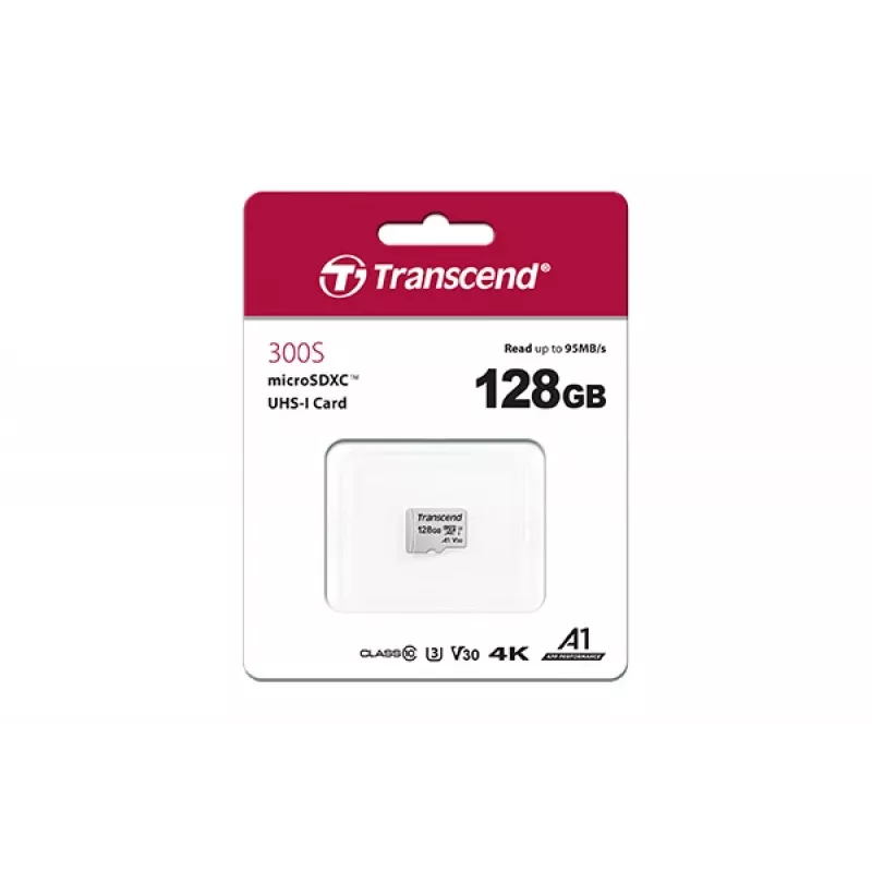 Scheda Micro-SDXC TRANSCEND 300S 128GB UHS-I U3 senza adattatore