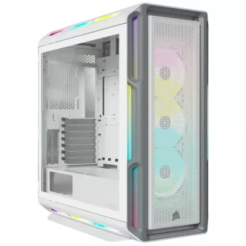Case PC Mid-Tower ATX CORSAIR - iCUE 5000T - RGB vetro temperato - bianco
