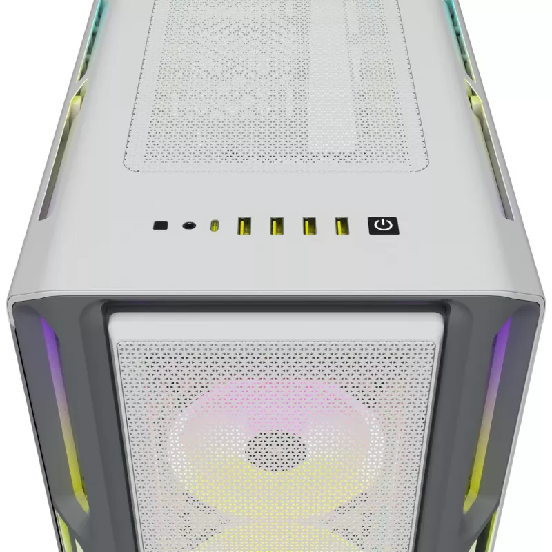 Case PC Mid-Tower ATX CORSAIR - iCUE 5000T - RGB vetro temperato - bianco