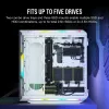 Case PC Mid-Tower ATX CORSAIR - iCUE 5000T - RGB vetro temperato - bianco