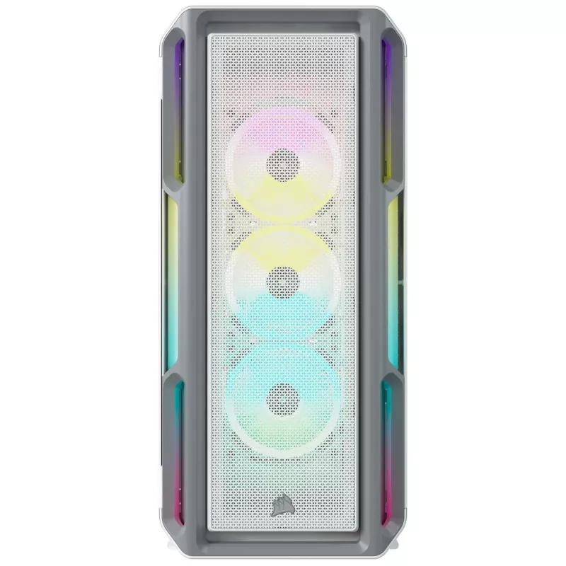 Case PC Mid-Tower ATX CORSAIR - iCUE 5000T - RGB vetro temperato - bianco