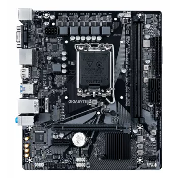 Scheda madre GIGABYTE H610M S2H V2 - Supporta CPU Intel Core 14ª gen., VRM digitale 4+1+1 fasi ibride, fino a 5600MHz DDR5, 1xPCIe 3.0 M.2, GbE LAN, USB 3.2 Gen 1