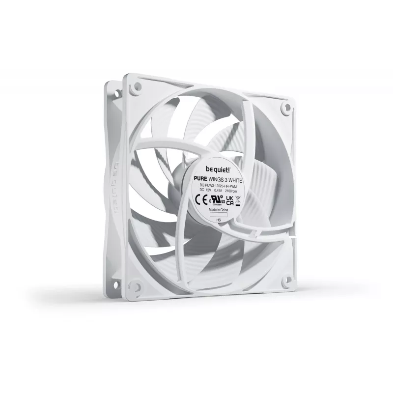Ventola per case PC be quiet Pure Wings 3 120mm PWM high-speed bianca 12 cm 1 pezzo