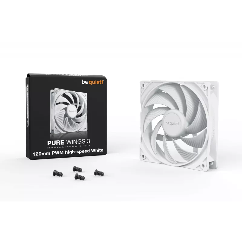 Ventola per case PC be quiet Pure Wings 3 120mm PWM high-speed bianca 12 cm 1 pezzo