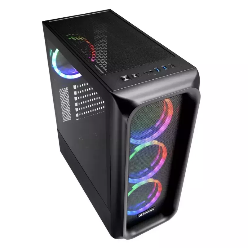 Case PC Sharkoon TK5M RGB ATX Desktop nero
