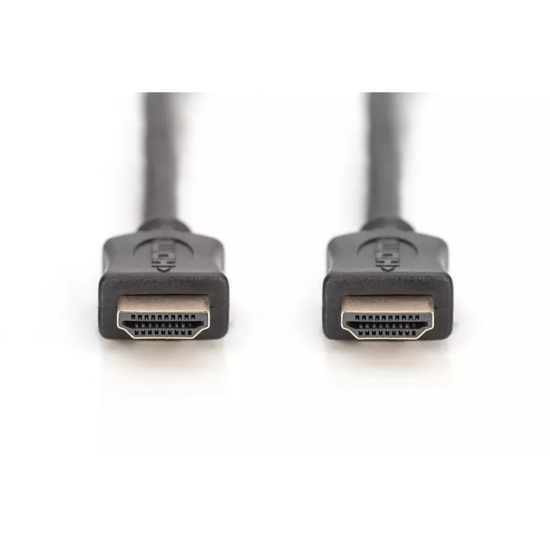 DIGITUS Cavo di collegamento HDMI High Speed, tipo A M/M, 2m con Ethernet, Ultra HD 60p, oro nero