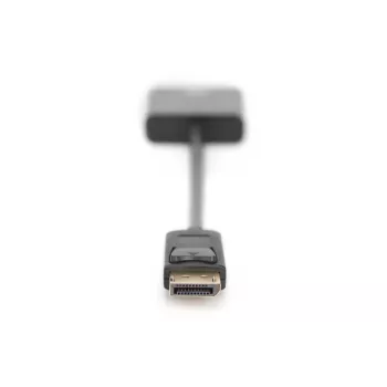 DIGITUS ASSMANN Cavo adattatore DisplayPort, DP - DVI (24+5) M/F, 15cm con blocco, compatibile DP 1.2, CE nero