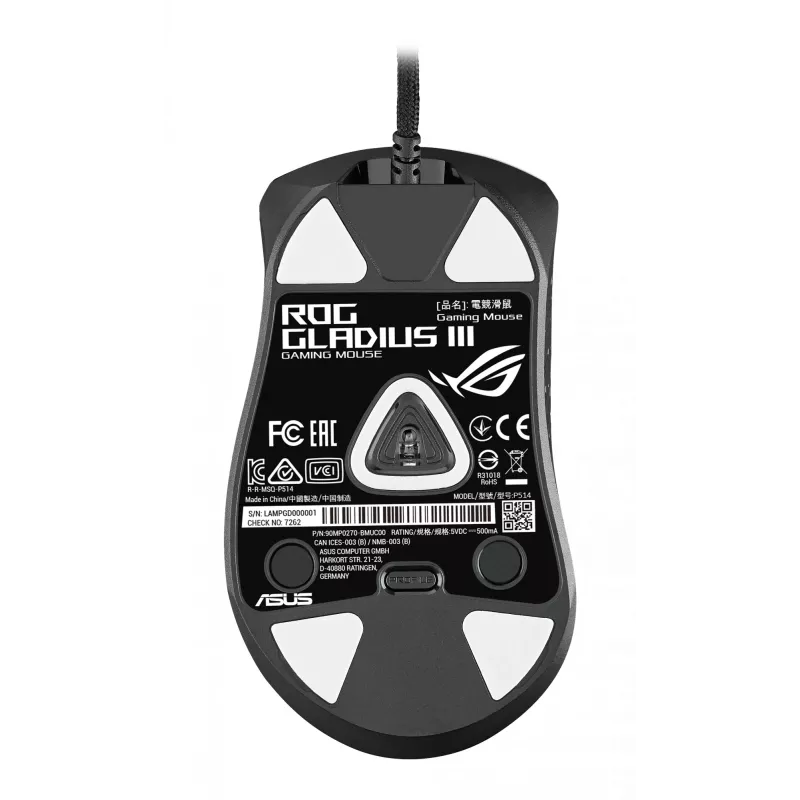 Mouse ASUS ROG Gladius III gaming per destrimani USB Type-A ottico 19000 DPI