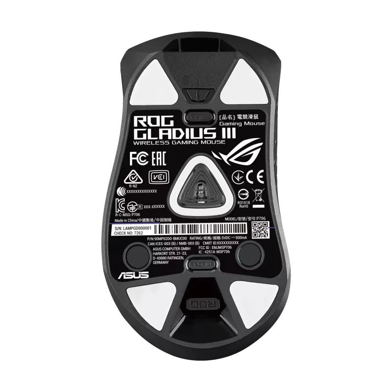 Mouse ASUS ROG Gladius III gaming per destrimani USB Type-A ottico 19000 DPI