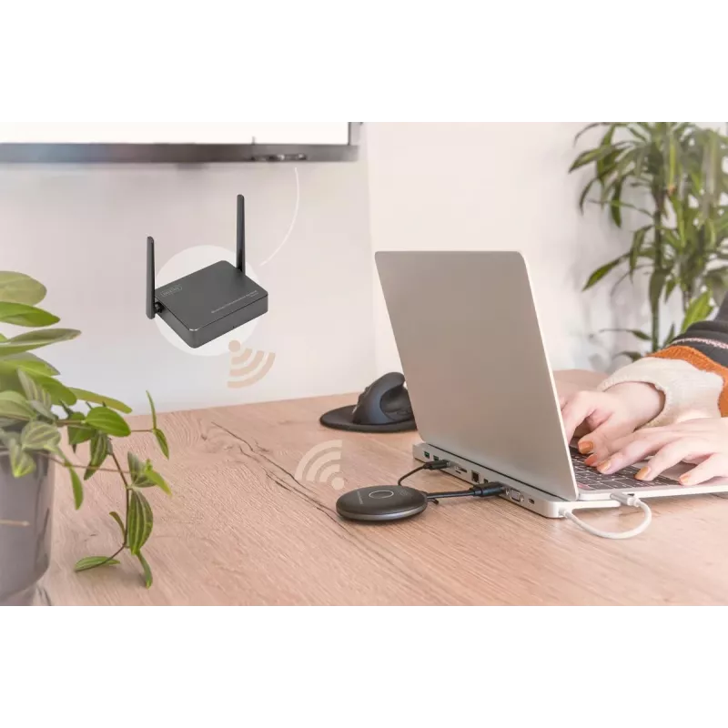 Sistema di collaborazione wireless Digitus Click & Present Pro desktop nero grigio 3840x2160