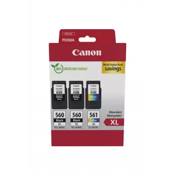 Cartuccia d'inchiostro Canon 3712C009 3 pz. originale alta capacità (XL) nero, ciano, magenta, giallo