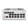 DIGITUS Switch di rete Gigabit Ethernet PoE - 8 porte industriale, L2 managed, 4 uplink SFP