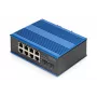 DIGITUS Switch Gigabit Ethernet PoE industriale 8+2 porte 8 porte GE PoE RJ45 2 porte GE SFP