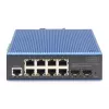 DIGITUS Switch Gigabit Ethernet L2 managed industriale 8+2 porte 8x GE RJ45 + 2 porte SFP