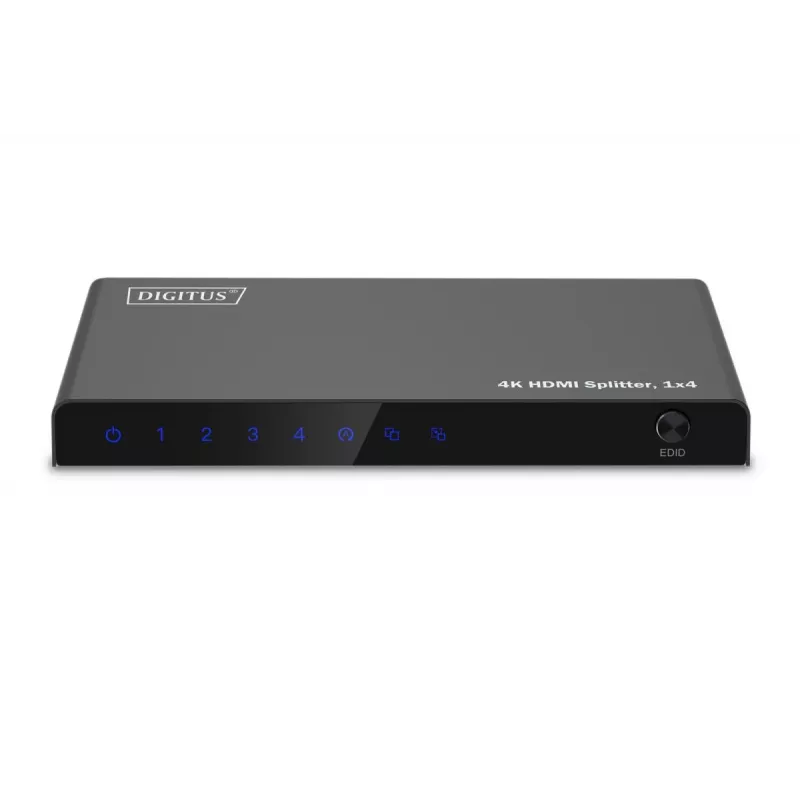 DIGITUS Splitter HDMI 1x4. 4K/60Hz HDCP 2.3. Controllo EDID