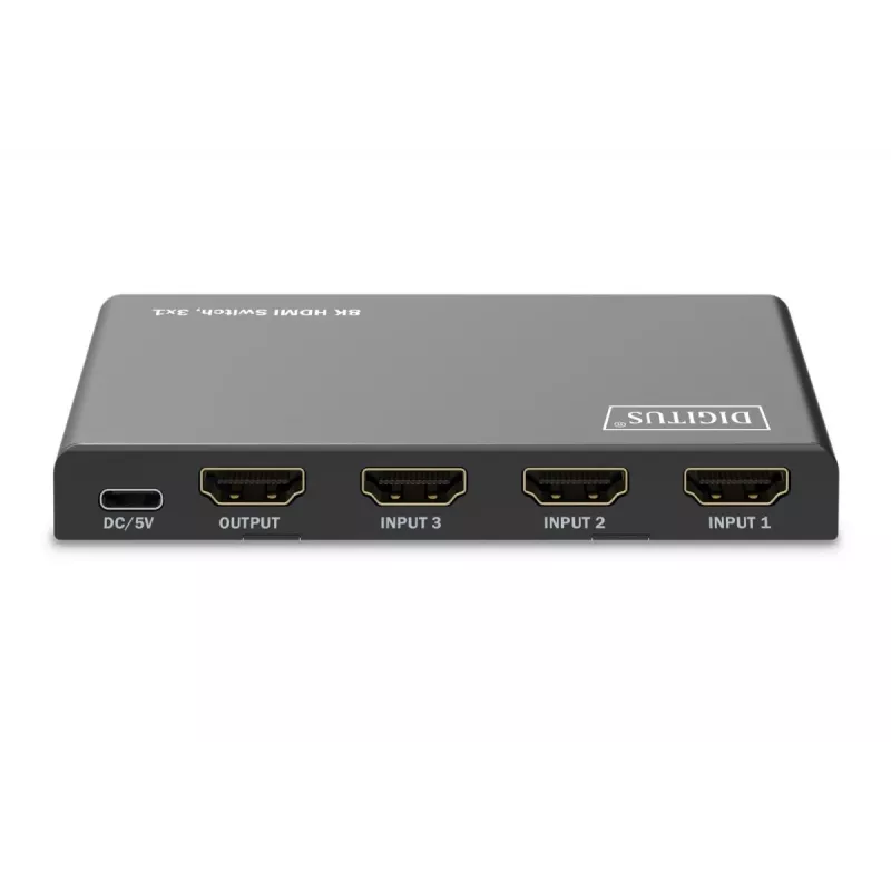 DIGITUS Switch HDMI 3x1. 8K/60Hz (4:4:4). HDR. HDCP 2.3