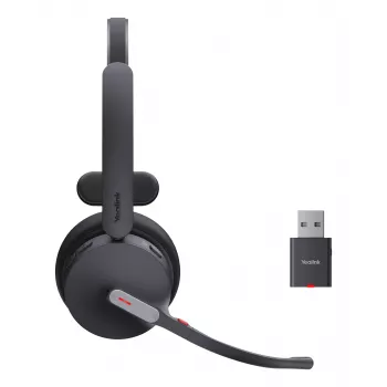 Cuffia Yealink WH64 Hybrid Mono UC wireless archetto ufficio/call center Micro-USB Bluetooth Nero