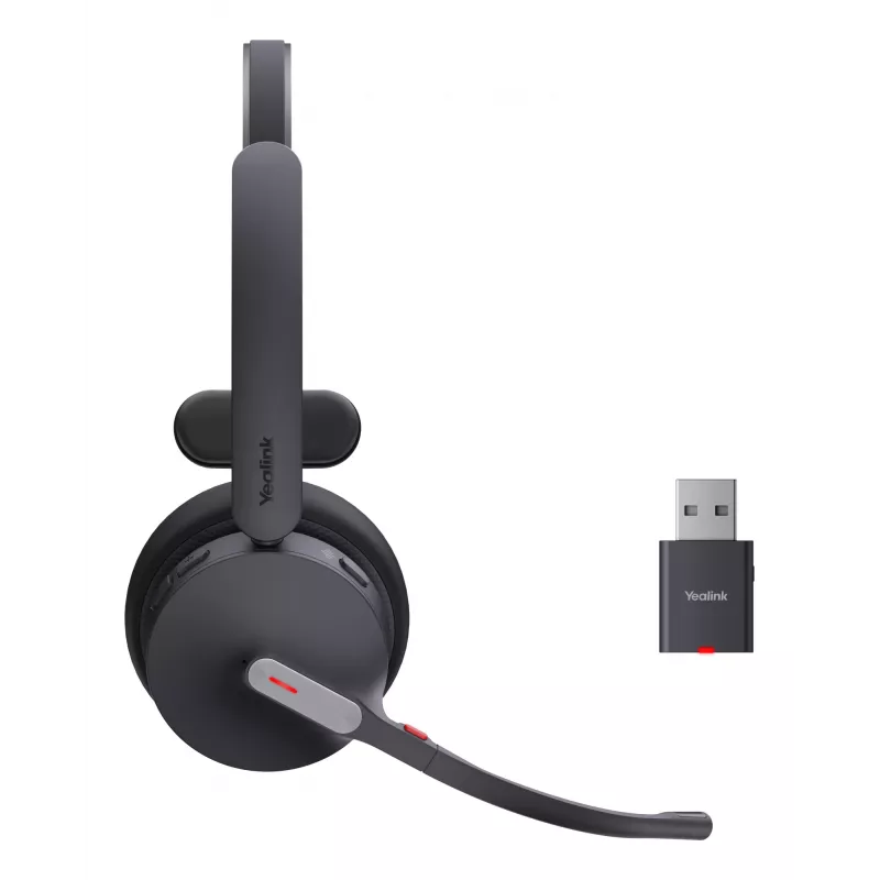 Cuffia Yealink WH64 Hybrid Mono UC wireless archetto ufficio/call center Micro-USB Bluetooth Nero