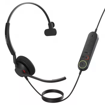 Jabra Engage 40 - (Inline Link) USB-A UC mono, cablato, ufficio/call center, 50 - 20000 Hz, 45 g, cuffia, nero