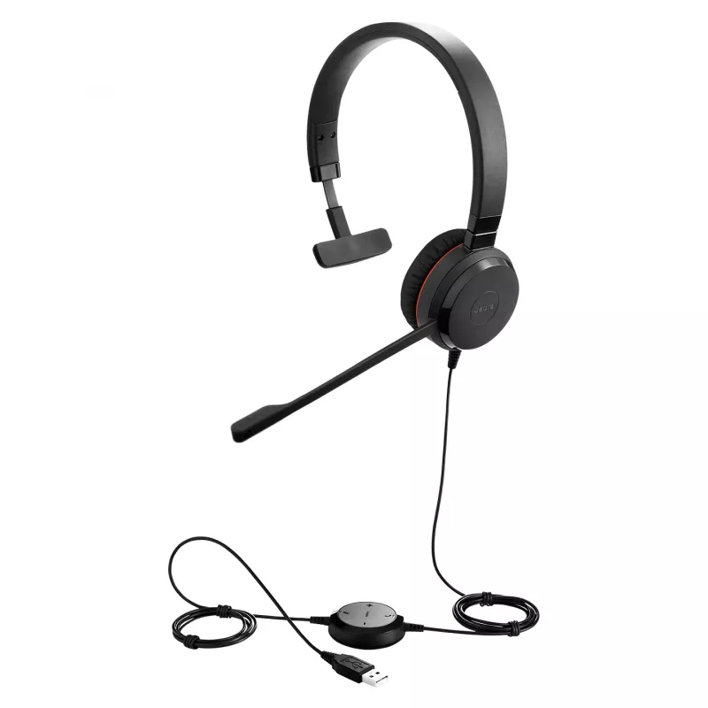 Jabra Evolve 20SE UC mono, cablato, ufficio/call center, 150 - 7000 Hz, 142 g, cuffia, nero