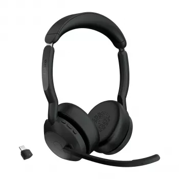 Jabra Evolve2 55 - Link380c UC stereo, wireless, ufficio/call center, 20 - 20000 Hz, 130 g, cuffia, nero