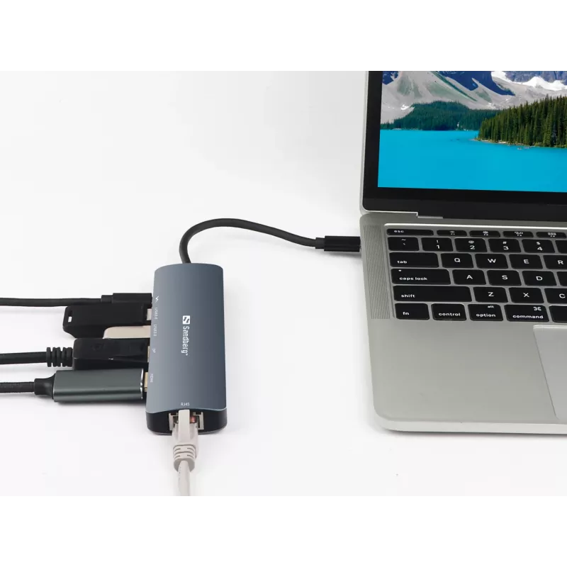 Dock display USB-C 8K Sandberg USB 3.2 Gen 1 Type-C 100W Power Delivery